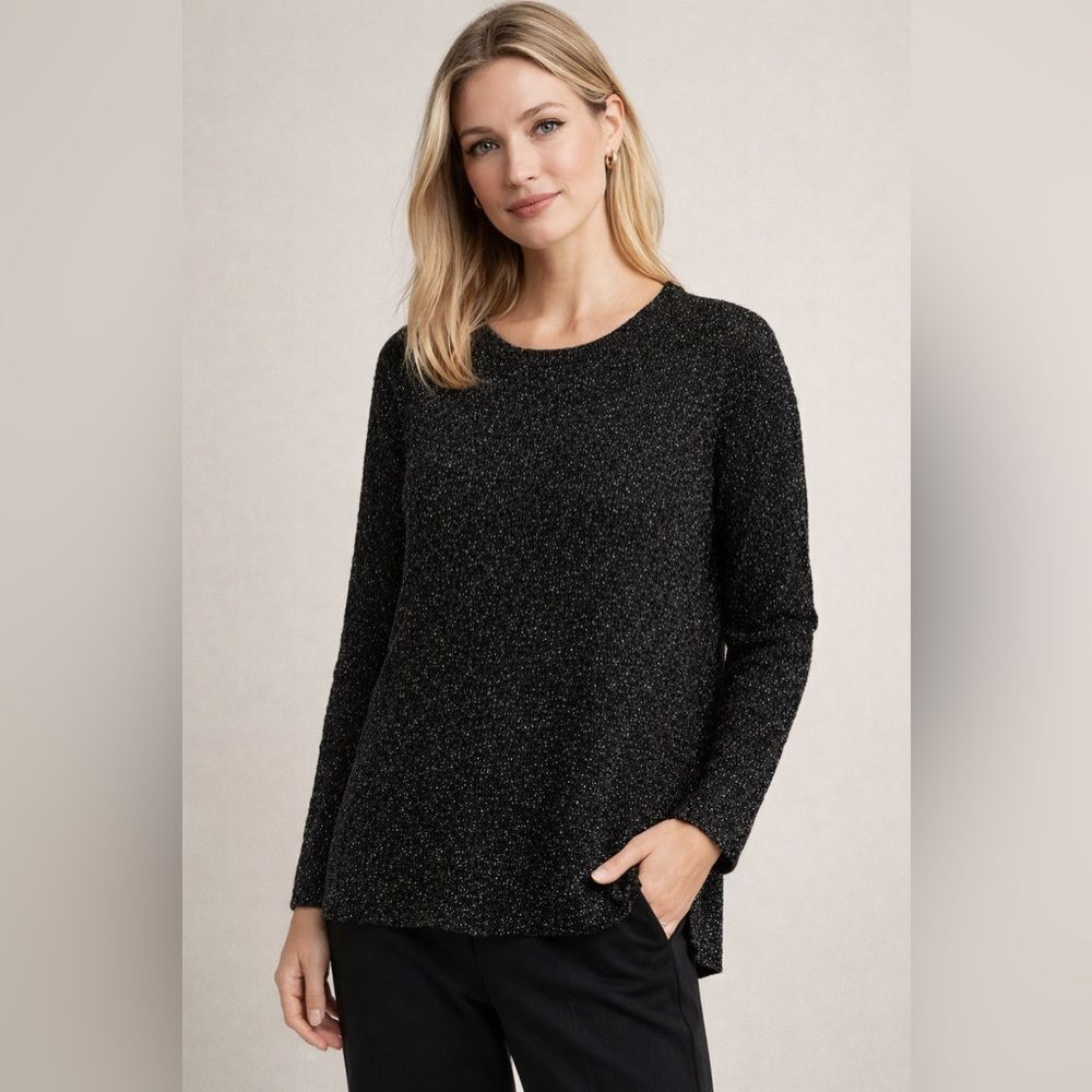 Eileen Fisher Metallic Knit Sweater NWOT